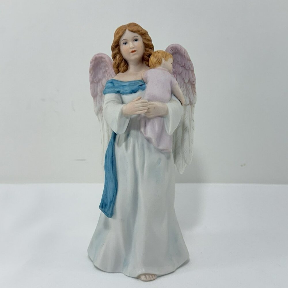 Homco Mother Day Angel Wing Guardian Figurine Sculpture Baby Infant Love Heaven